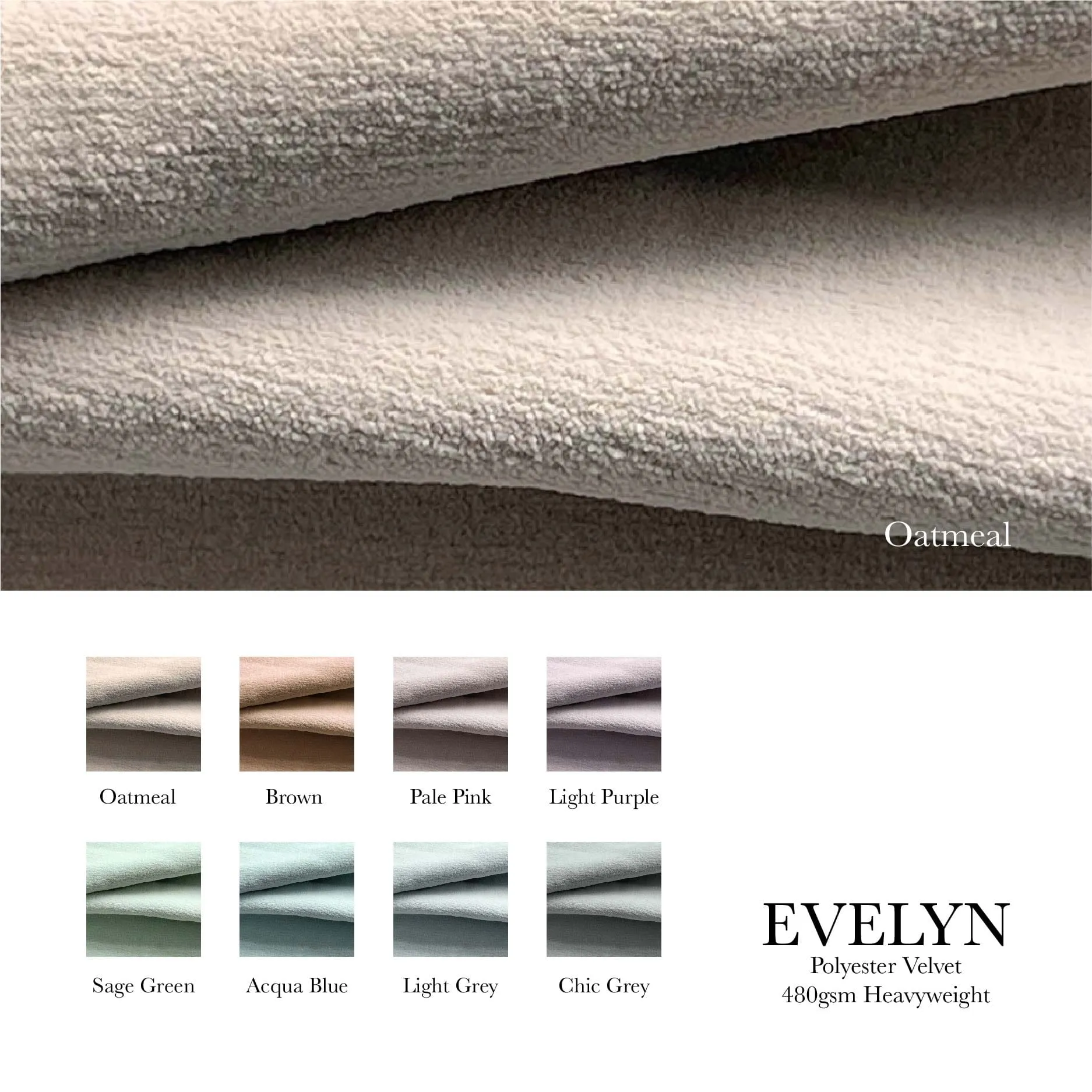 Evelyn Velvet Blackout Curtain | Oatmeal