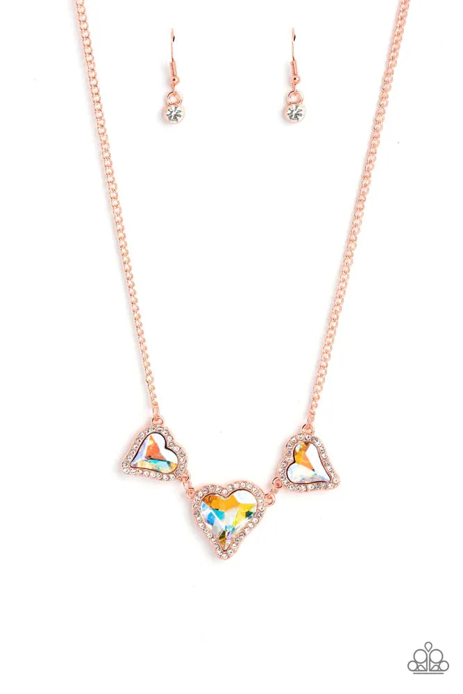 Gimme The Glitz - Paparazzi State of the Heart Copper Necklace - 3 Piece Mystery Set