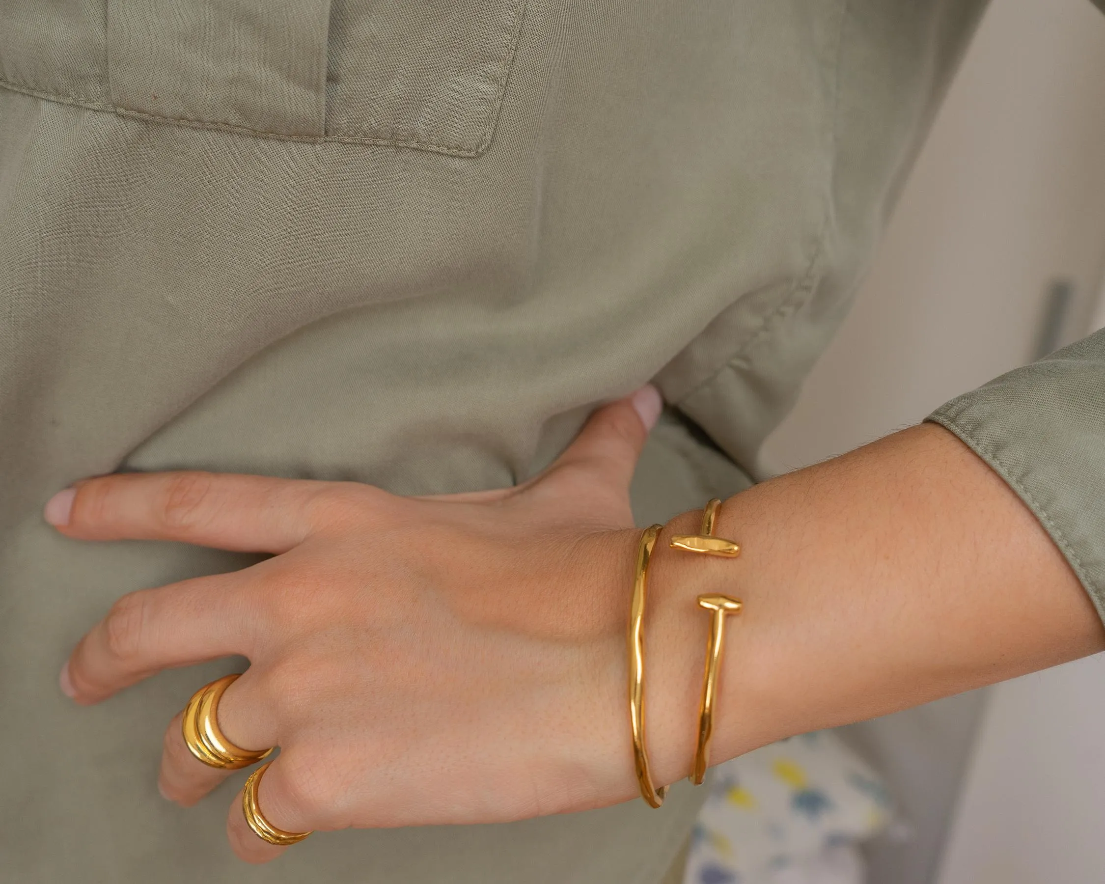 Gold Cuff with Bars