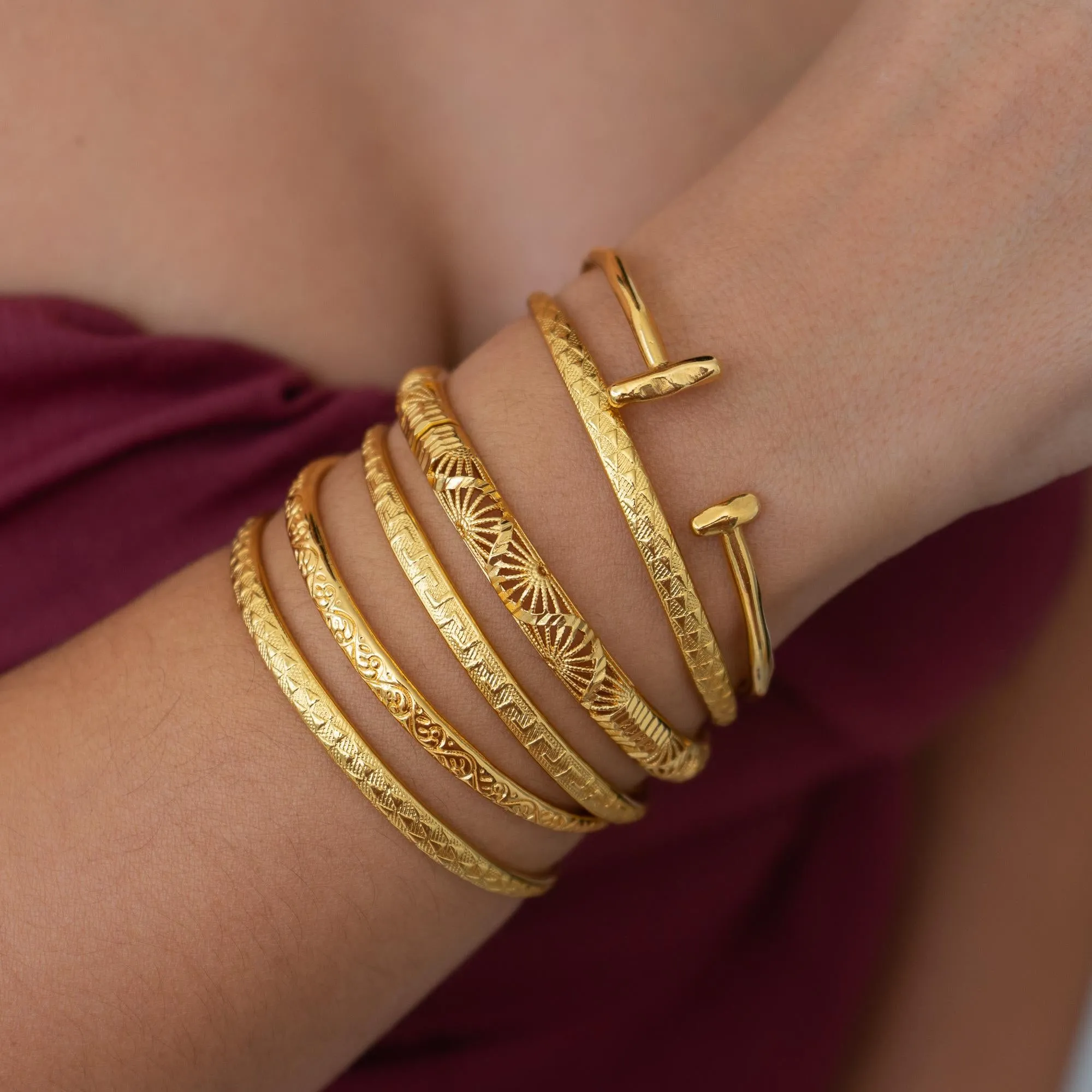 Gold Cuff with Bars