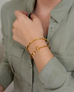 Gold Cuff with Bars