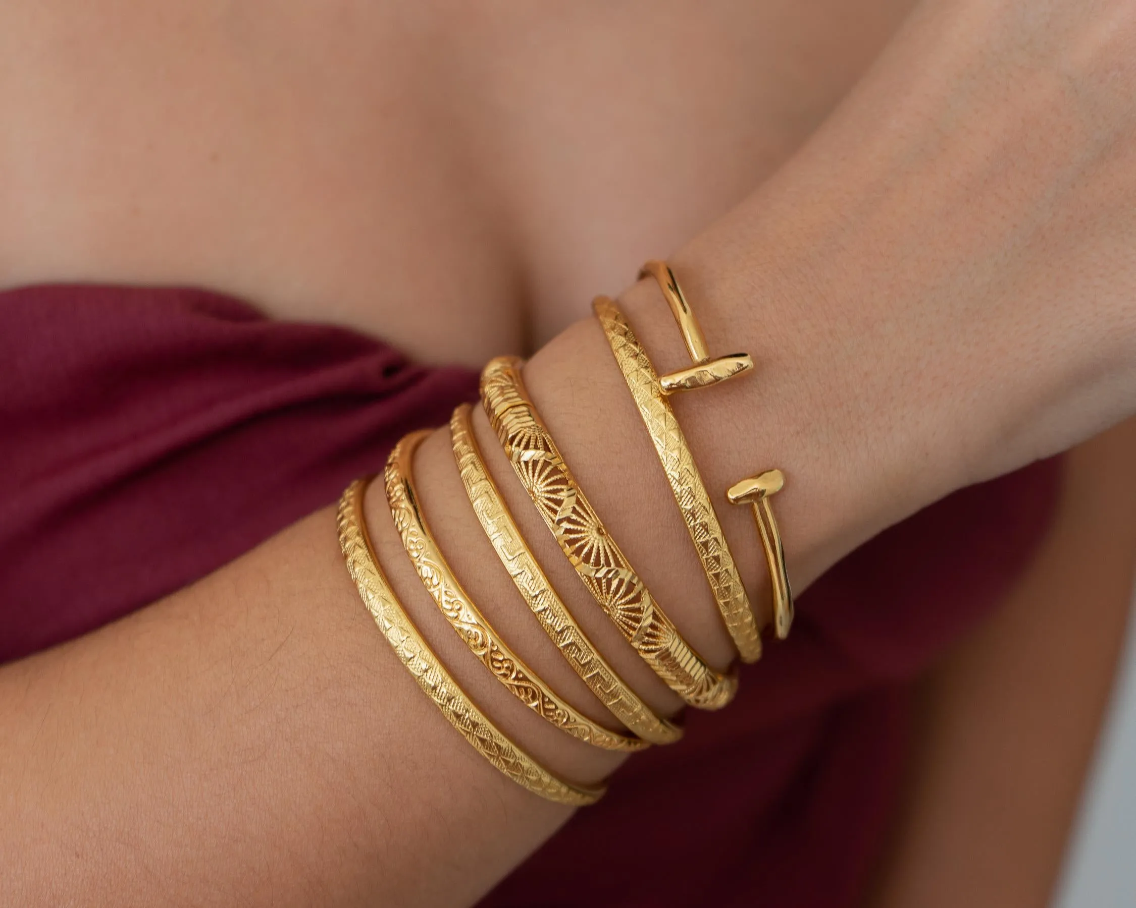 Gold Cuff with Bars