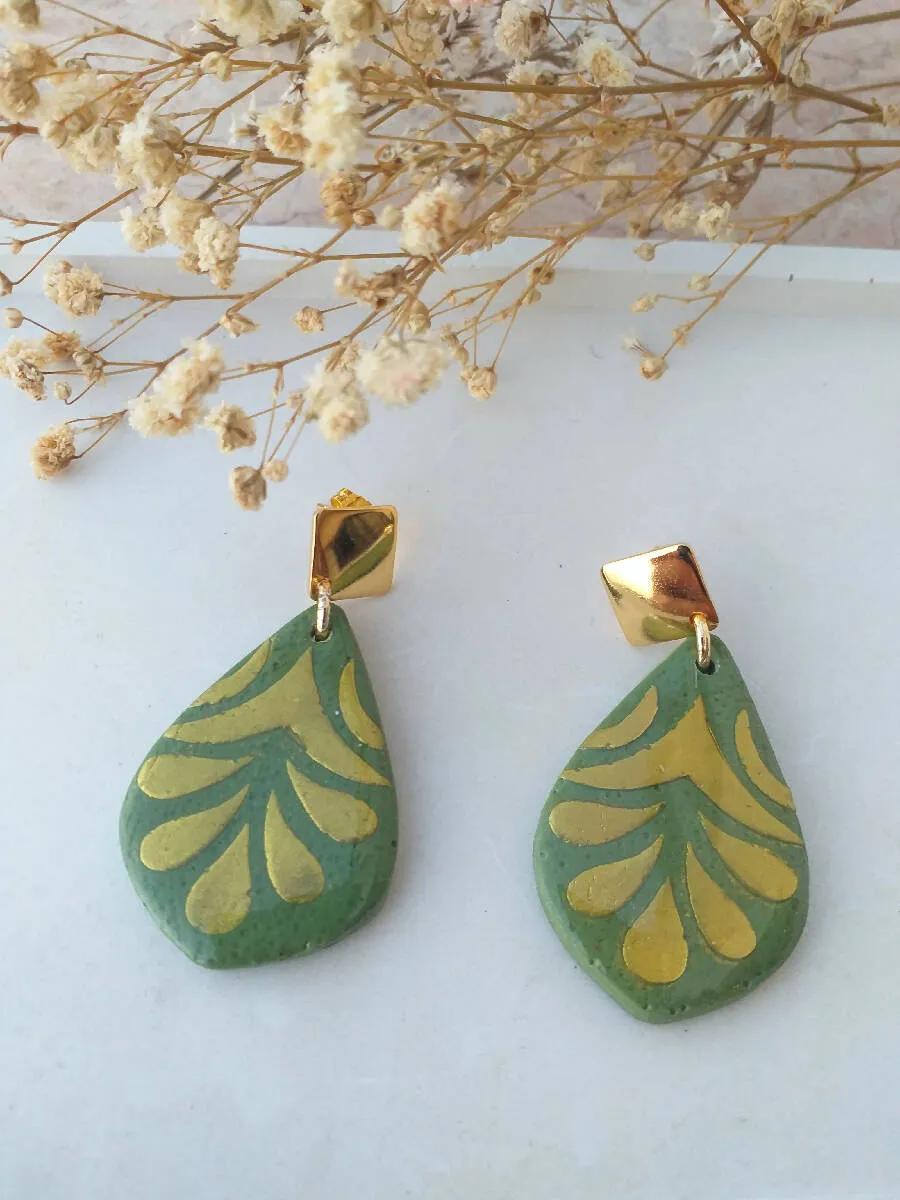 Handmade by Mona Handmade Polymer Clay Earrings 4.6cm