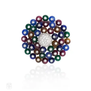 Important Paul Flato multi-gem and diamond brooch