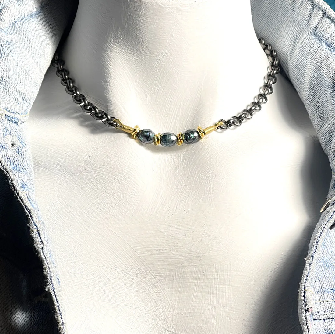 JO Faceted Pearls Necklace