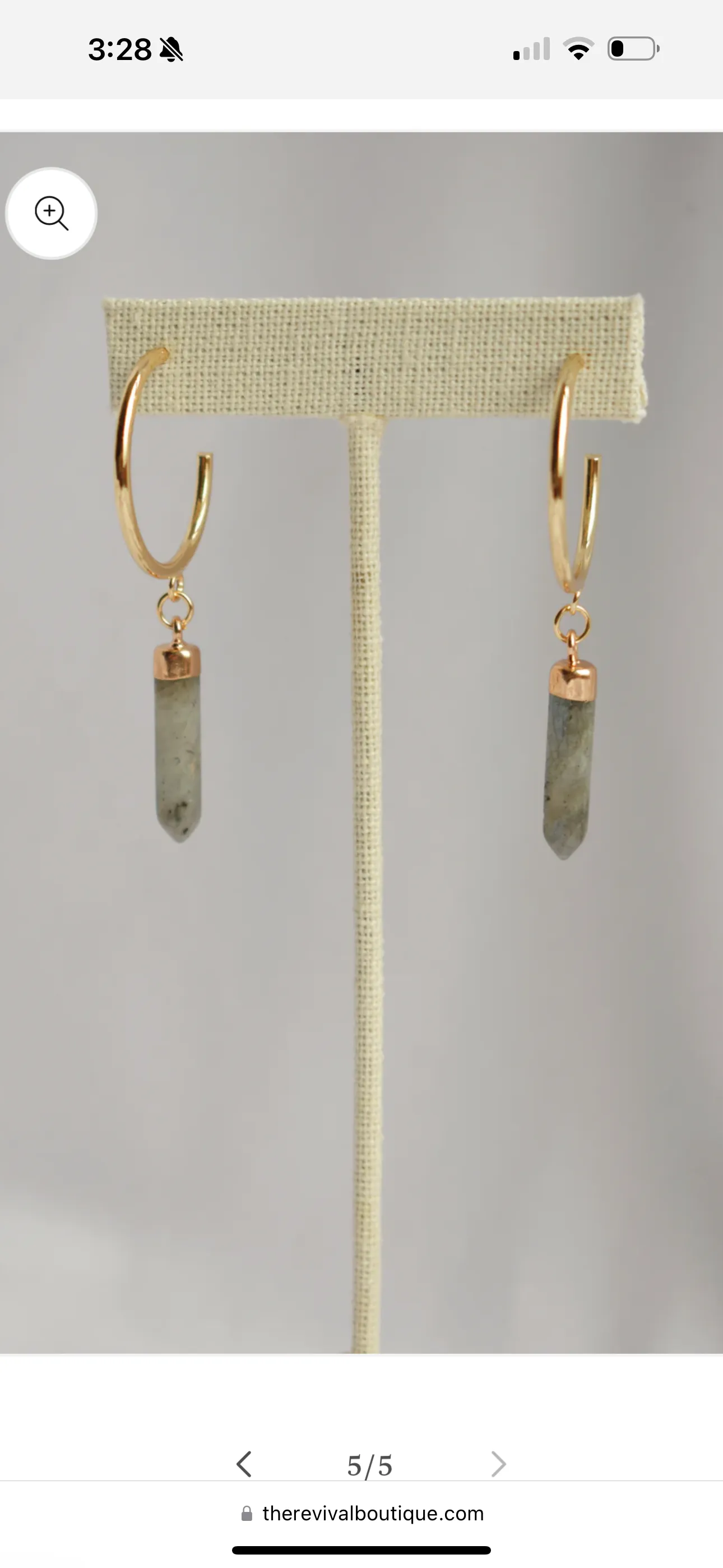 Labradorite Hoop Earrings