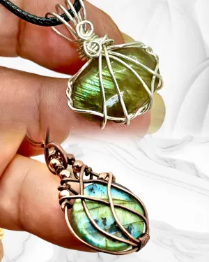 Labradorite Wire Wrapped Pendants