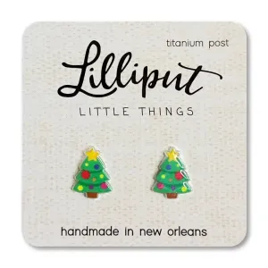 Lilliput Christmas Tree Earrings