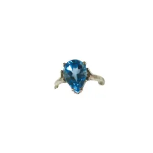 London Blue Pear Topaz Ring Size 7