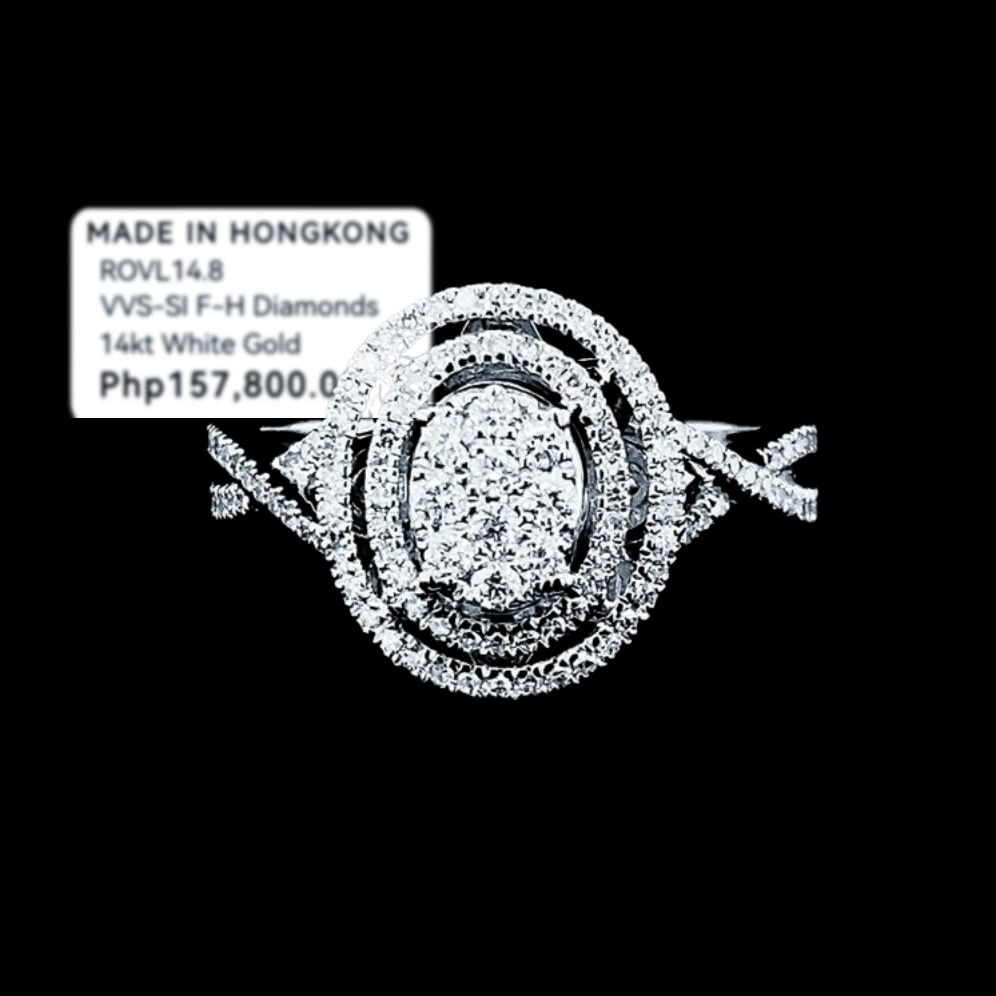 #LVNA2024 |  Oval Halo Paved Diamond Ring 14kt