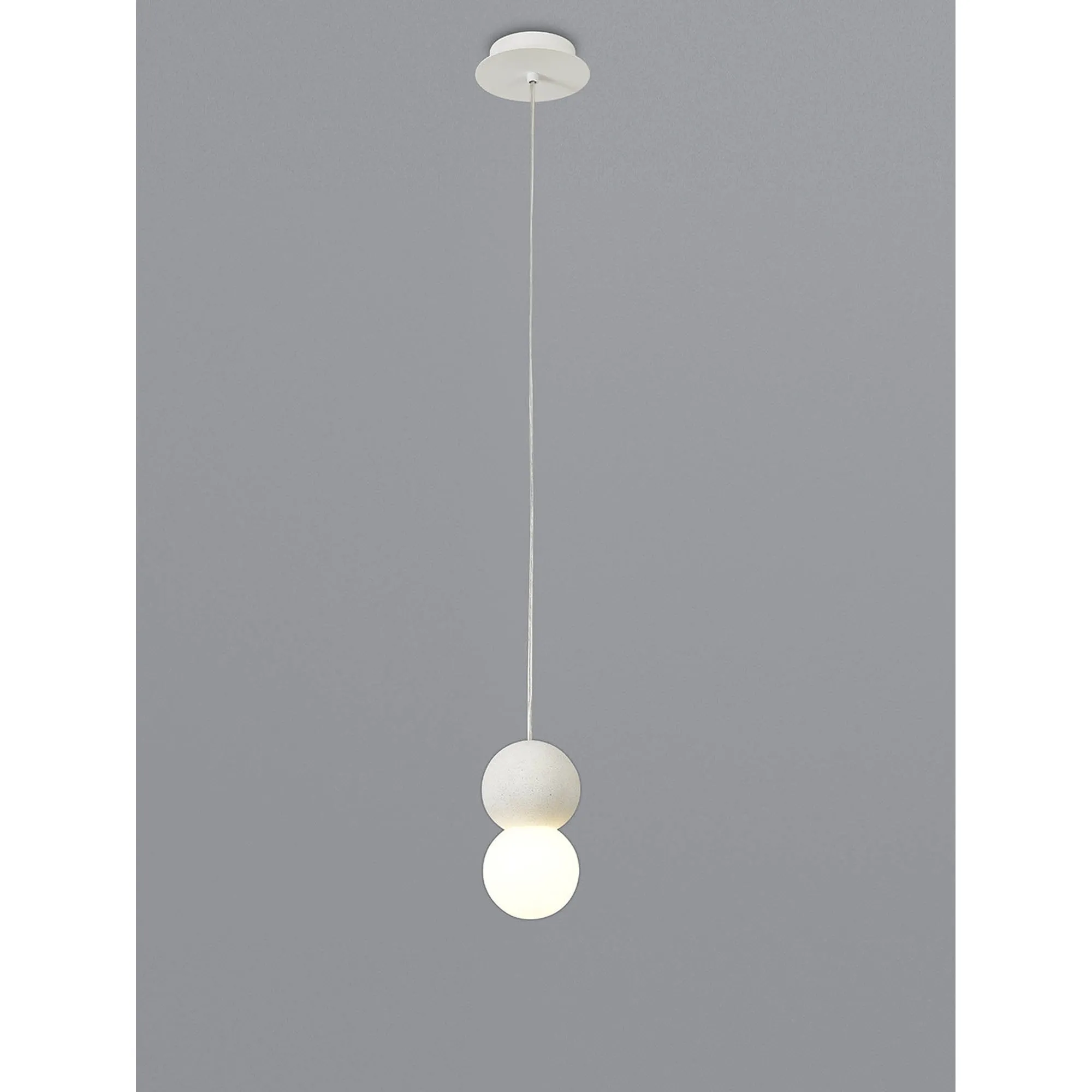 Mantra M7623 Galaxia Pendant Round 1 Light White/White Cement