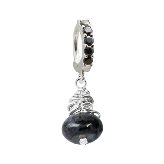 Midnight Labradorite Belly Ring, Designer Saltwater Silver and TummyToys® Collaboration