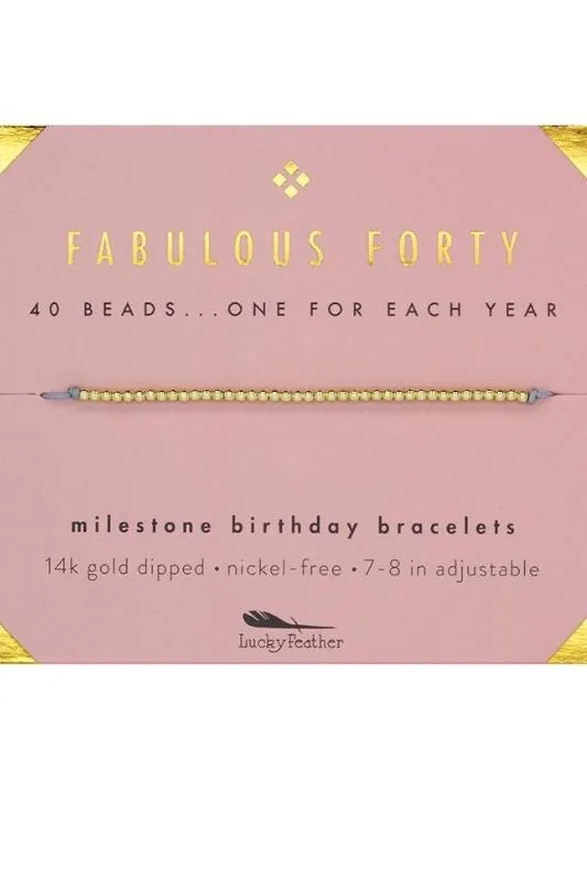 Milestone Birthday Bracelet