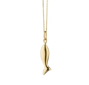 Mini "Perseverance" Fish Charm Necklace