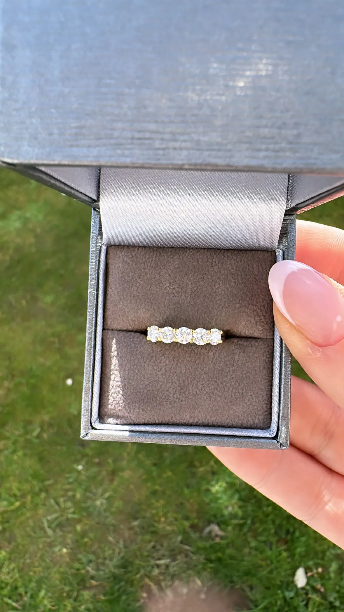 Moissanite Eternity Ring- Gold