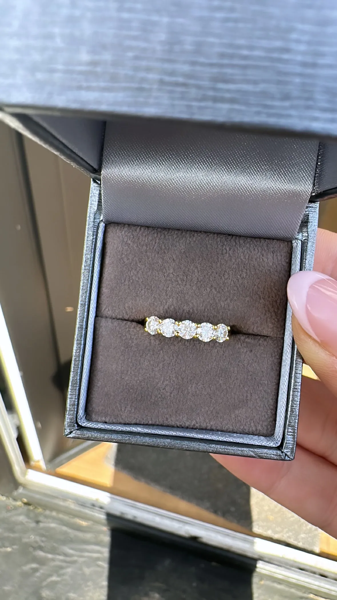 Moissanite Eternity Ring- Gold