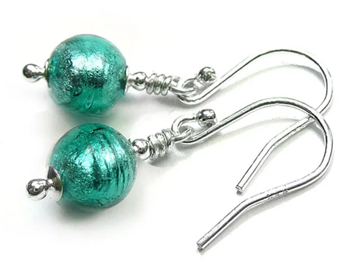 Murano Glass Earrings - Jade