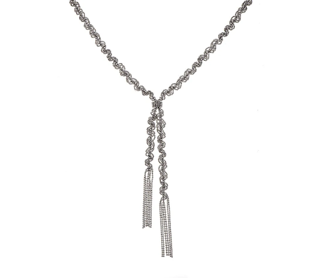 Nava Zahavi Sterling Silver Tie Necklace