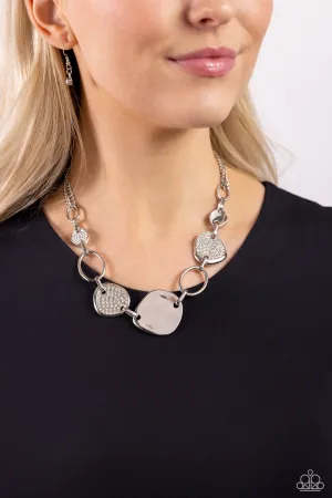 Necklaces Asymmetrical Attention - White