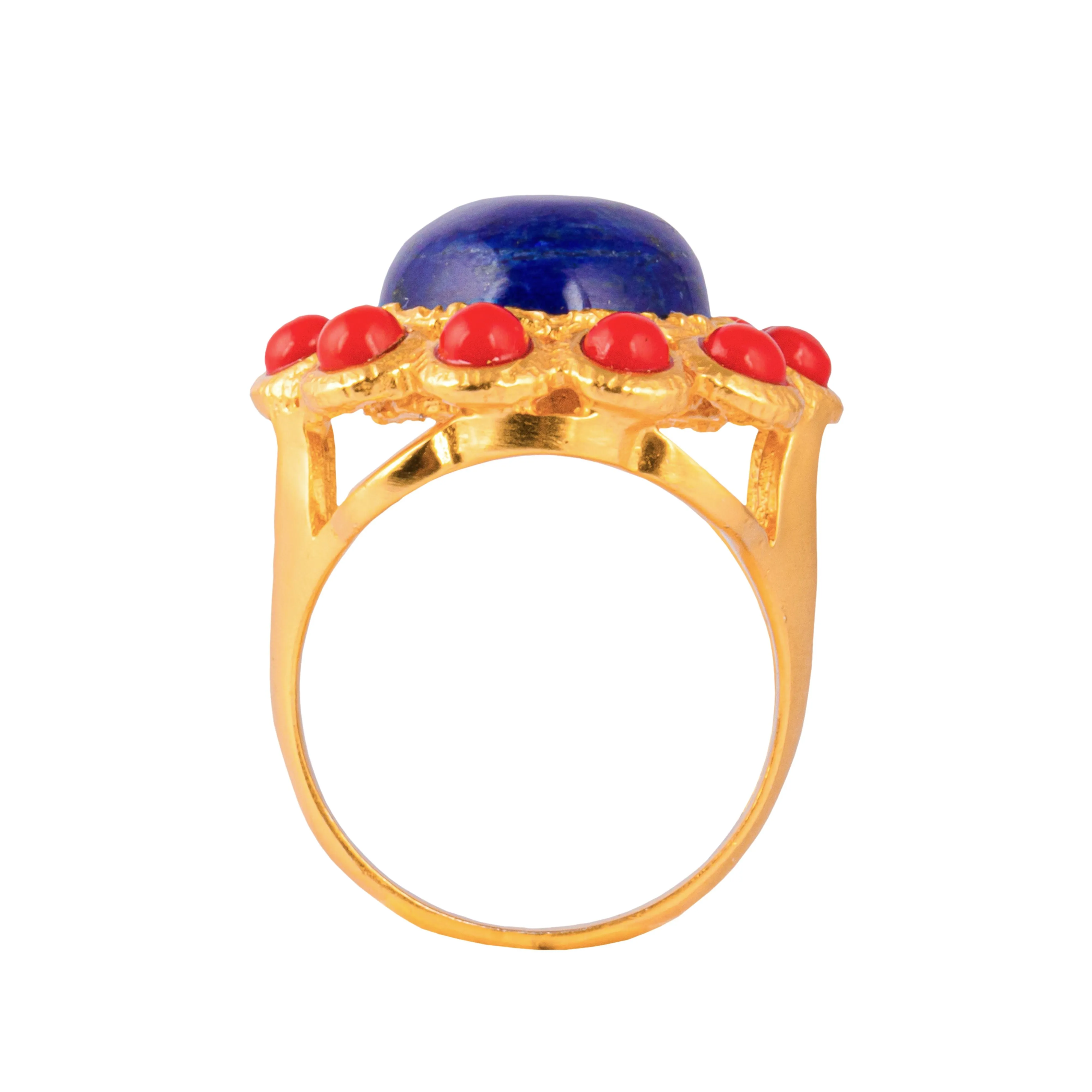 Oceana Ring Lapis/Red coral