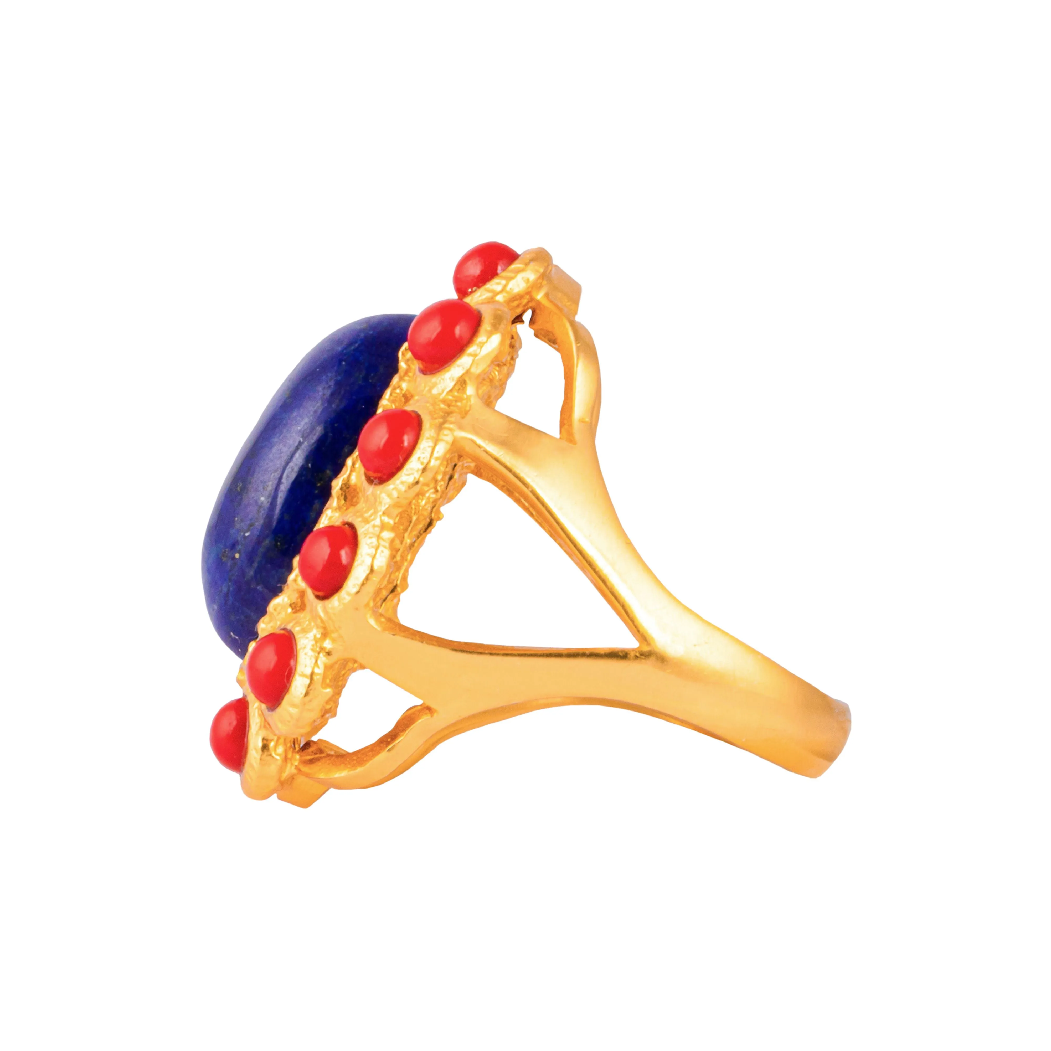 Oceana Ring Lapis/Red coral