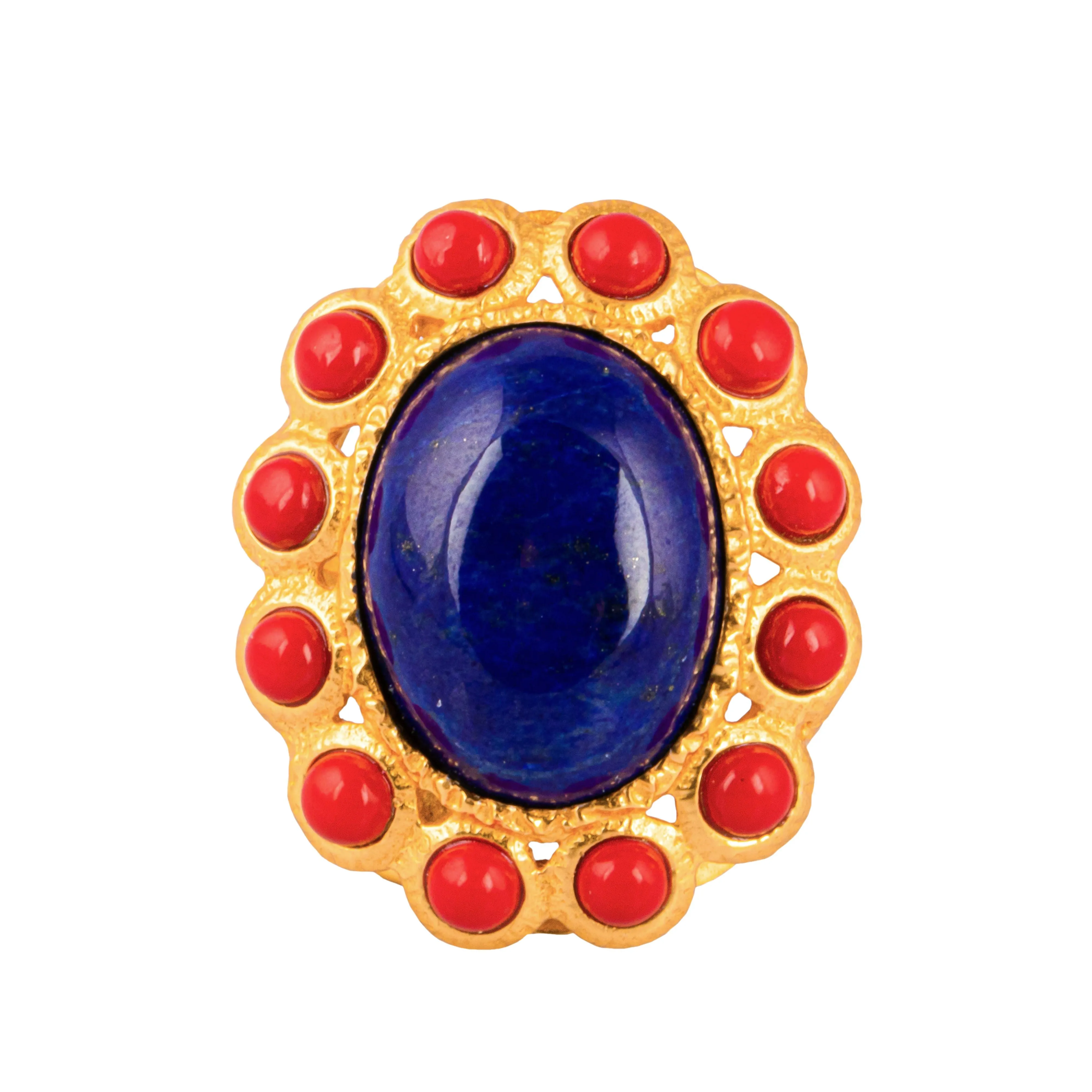 Oceana Ring Lapis/Red coral