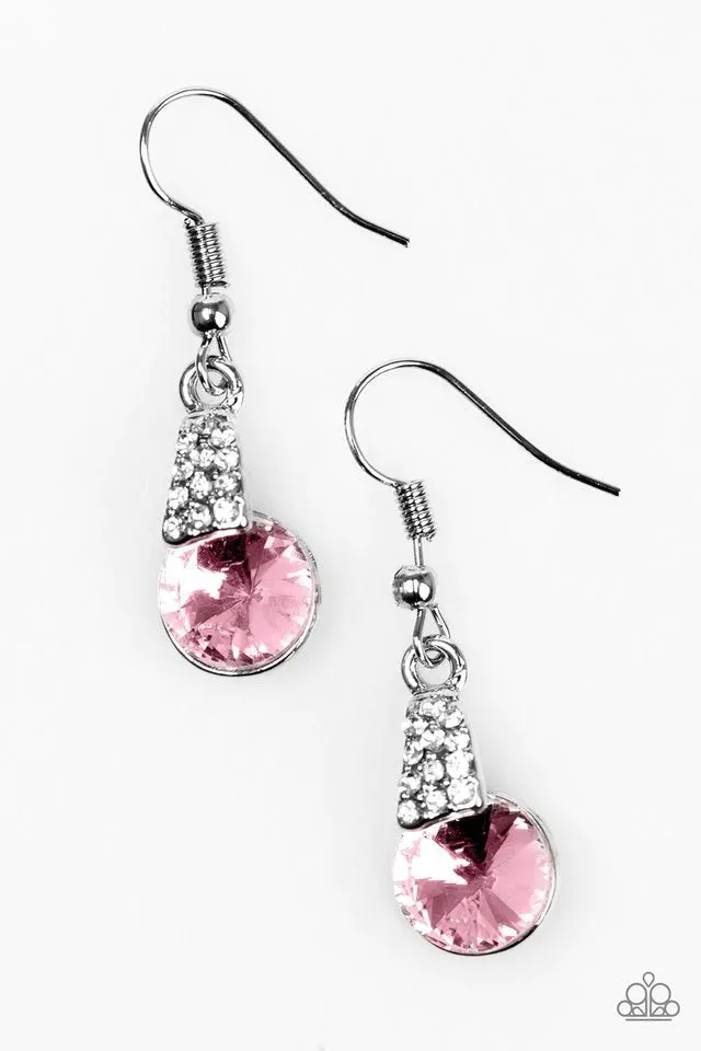 Paparazzi Earring ~ Another Day, Another Chance To Sparkle - Pink