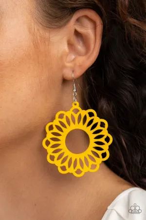 Paparazzi Earring ~ Dominican Daisy - Yellow