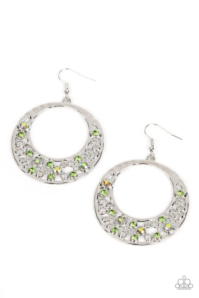 Paparazzi Earring ~ Enchanted Effervescence - Green