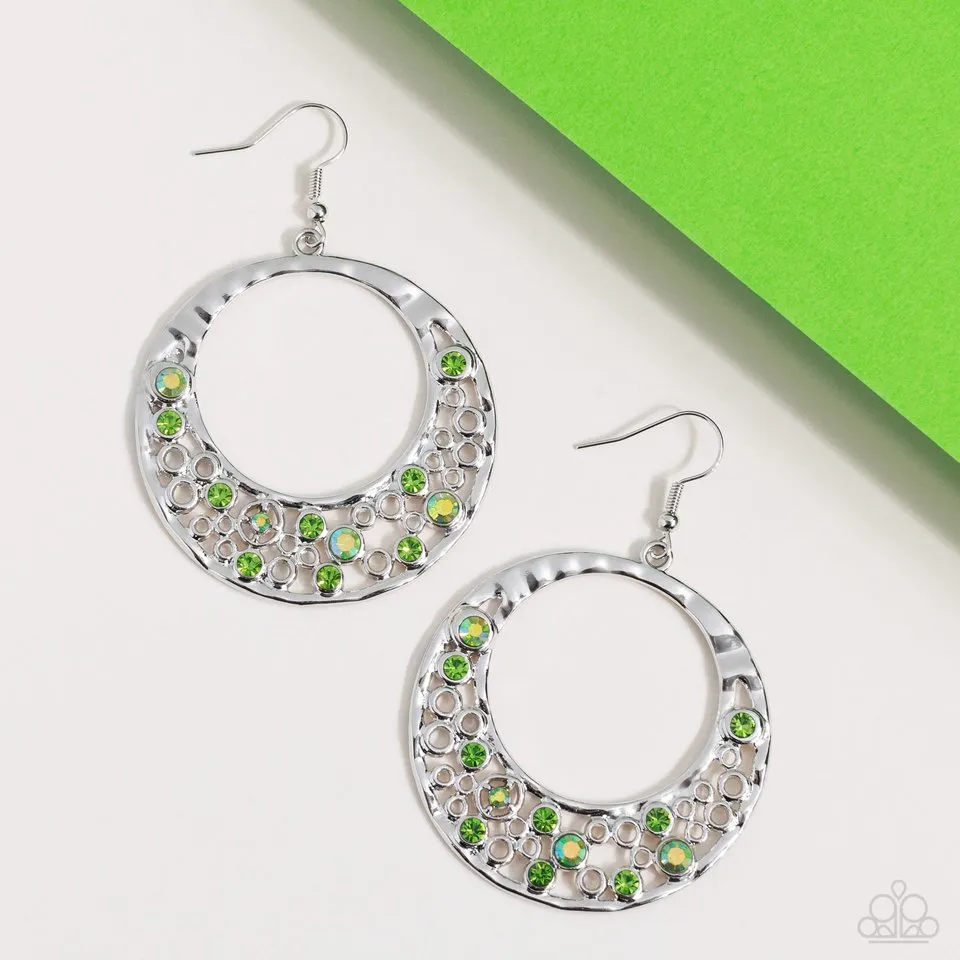 Paparazzi Earring ~ Enchanted Effervescence - Green