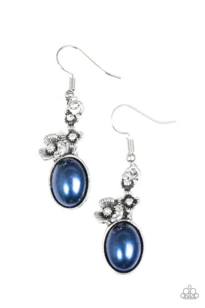 Paparazzi Earring ~ Floral Finery - Blue