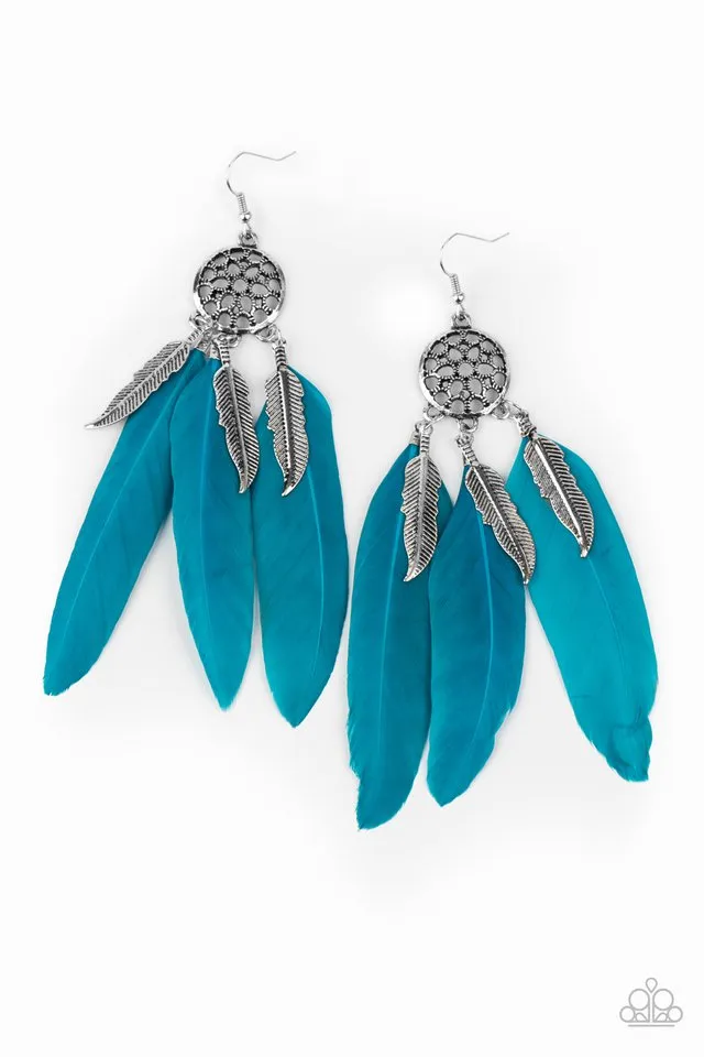 Paparazzi Earring ~ In Your Wildest DREAM-CATCHERS - Blue