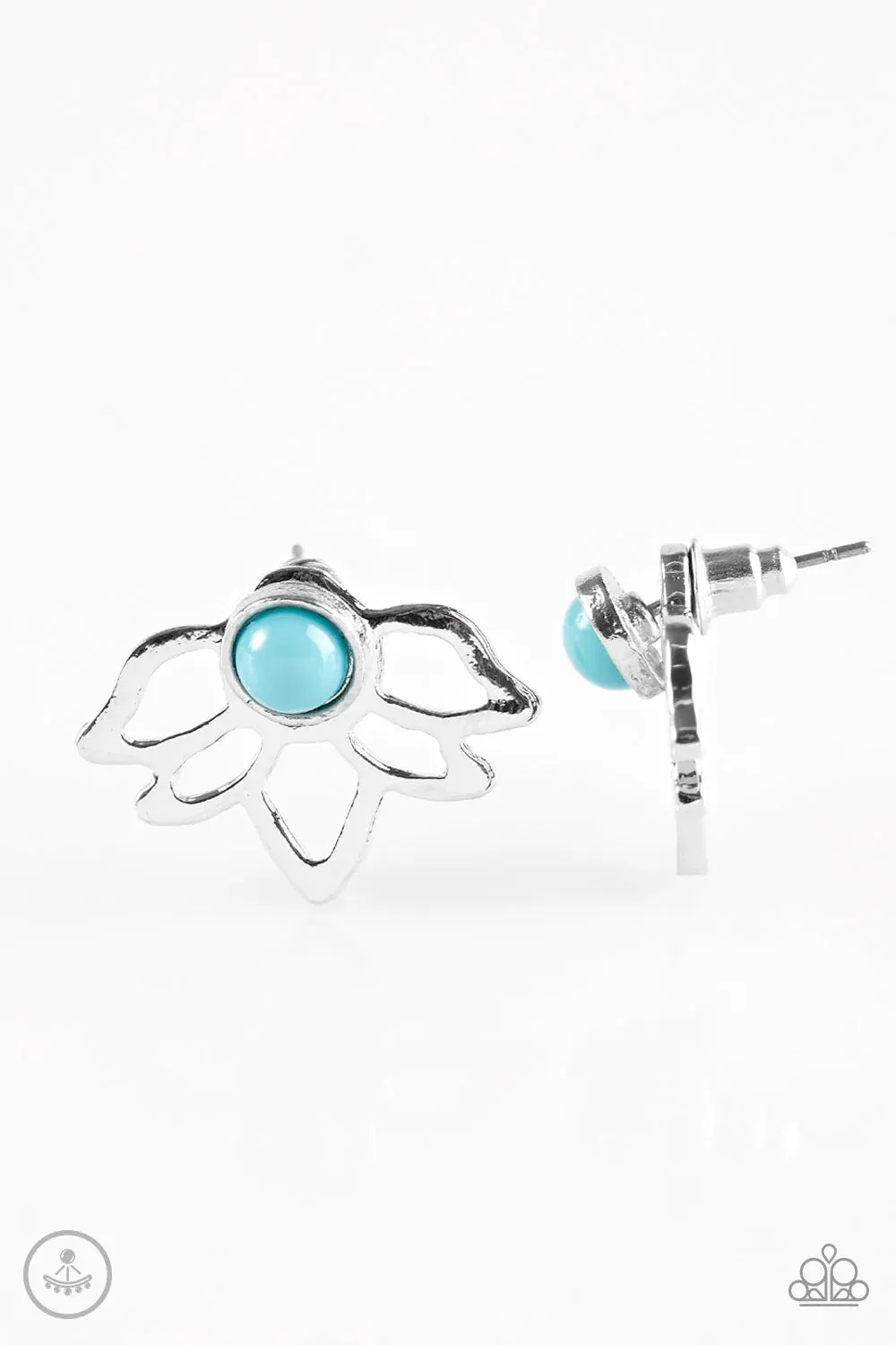 Paparazzi Earring ~ Lotus Breeze - Blue