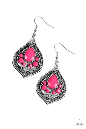 Paparazzi Earring ~ Malibu Mama - Pink