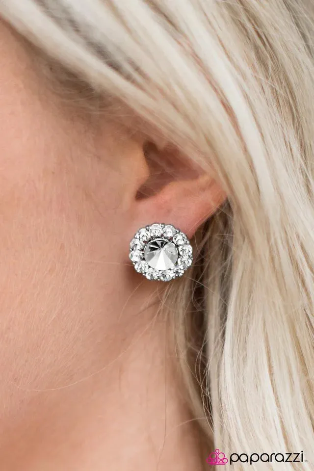 Paparazzi Earring ~ Move Over, Cinderella! - White