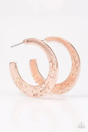 Paparazzi Earring ~ SPRING It On - Rose Gold