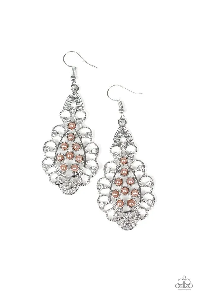 Paparazzi Earring ~ Sprinkle On The Sparkle - Brown