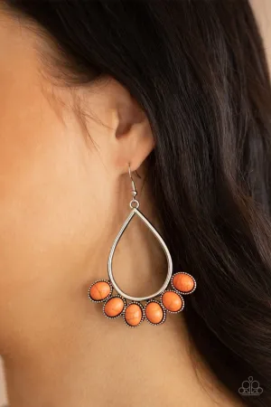 Paparazzi Earring ~ Stone Sky - Orange