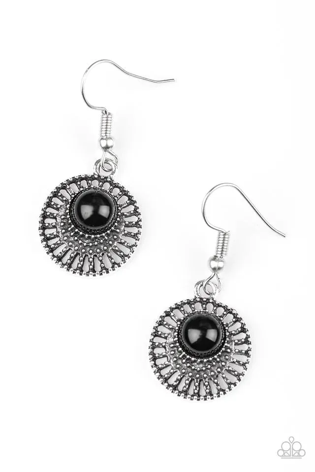 Paparazzi Earring ~ Stylishly Saharan - Black