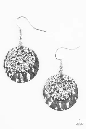 Paparazzi Earring ~ Texture Tribute - Silver