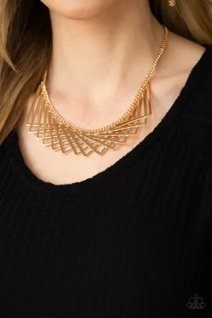 Paparazzi Metro Mirage - Gold Necklace