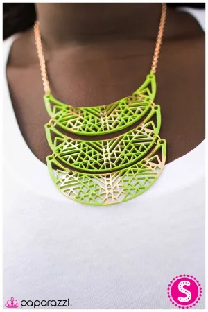 Paparazzi Necklace ~ All INTENSE and Purposes  - Green