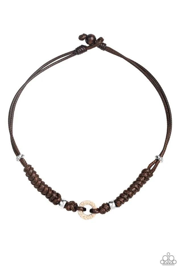 Paparazzi Necklace ~ Beach Cruise - Brown