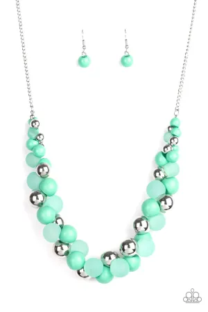 Paparazzi Necklace ~ Bubbly Brilliance - Green