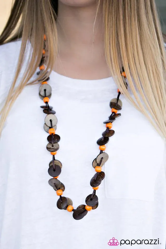 Paparazzi Necklace ~ Carefree Caribbean - Orange