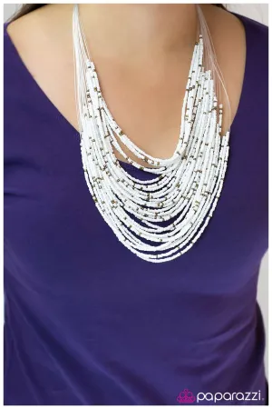 Paparazzi Necklace ~ Cherokee Falls - White