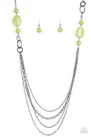 Paparazzi Necklace ~ GLAMMED By Association - Green