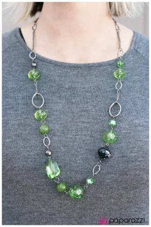 Paparazzi Necklace ~ Home for the Holidays - Green