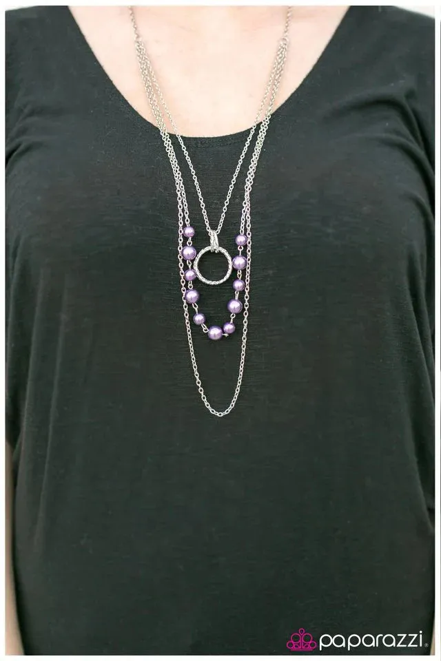 Paparazzi Necklace ~ I Can See Your Halo - Purple