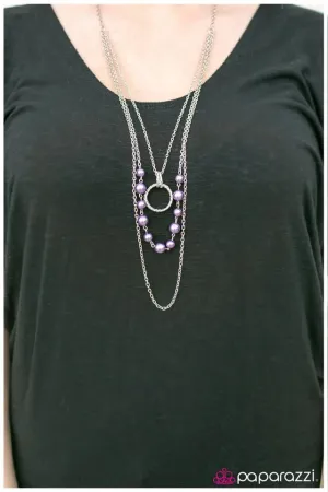 Paparazzi Necklace ~ I Can See Your Halo - Purple